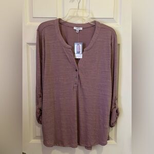 Women's Button Down Mauve Shirt